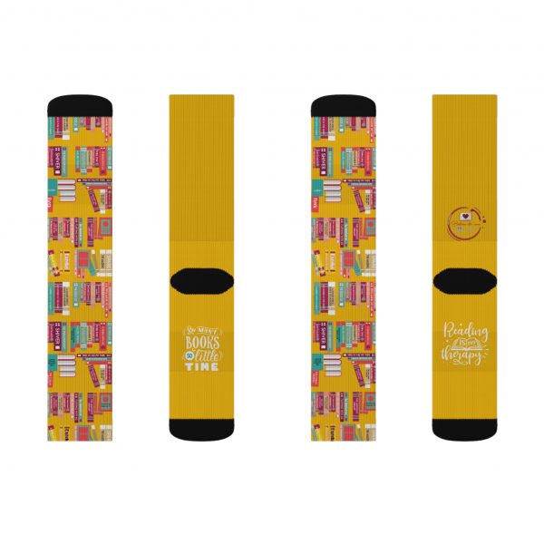 Book Lover Sublimation Socks - Image 2