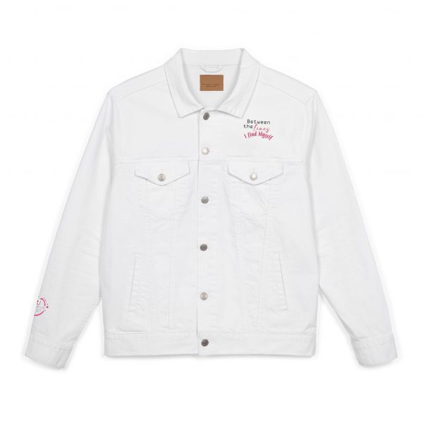 Chic Embroidered Denim Jacket for Coffee and Wine Lovers, Trendy Outerwear, Fashion Statement, Casual Wear, Gift for Her - Image 3