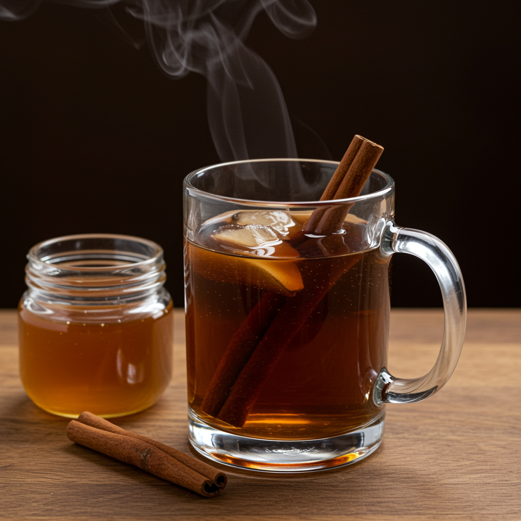 mug-of-dark-rum-hot-water-honey-and-a-cinnamon-stick.-rum