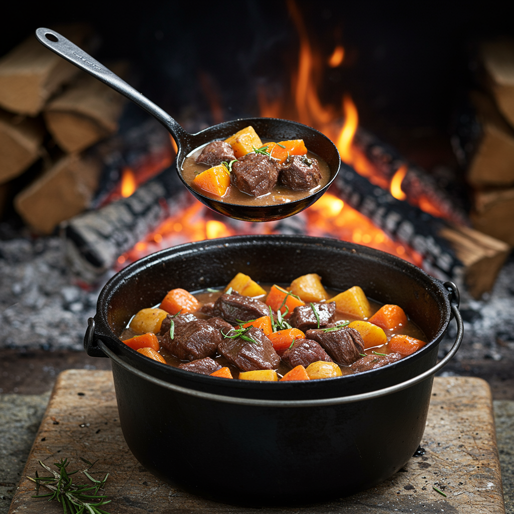 saltoftheearth-venison-stew-with-chunky-root-vegetables-ladled-from-a-sootstreaked-pot